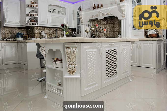 تصویر کابینت انزو با رنگ پلی استر